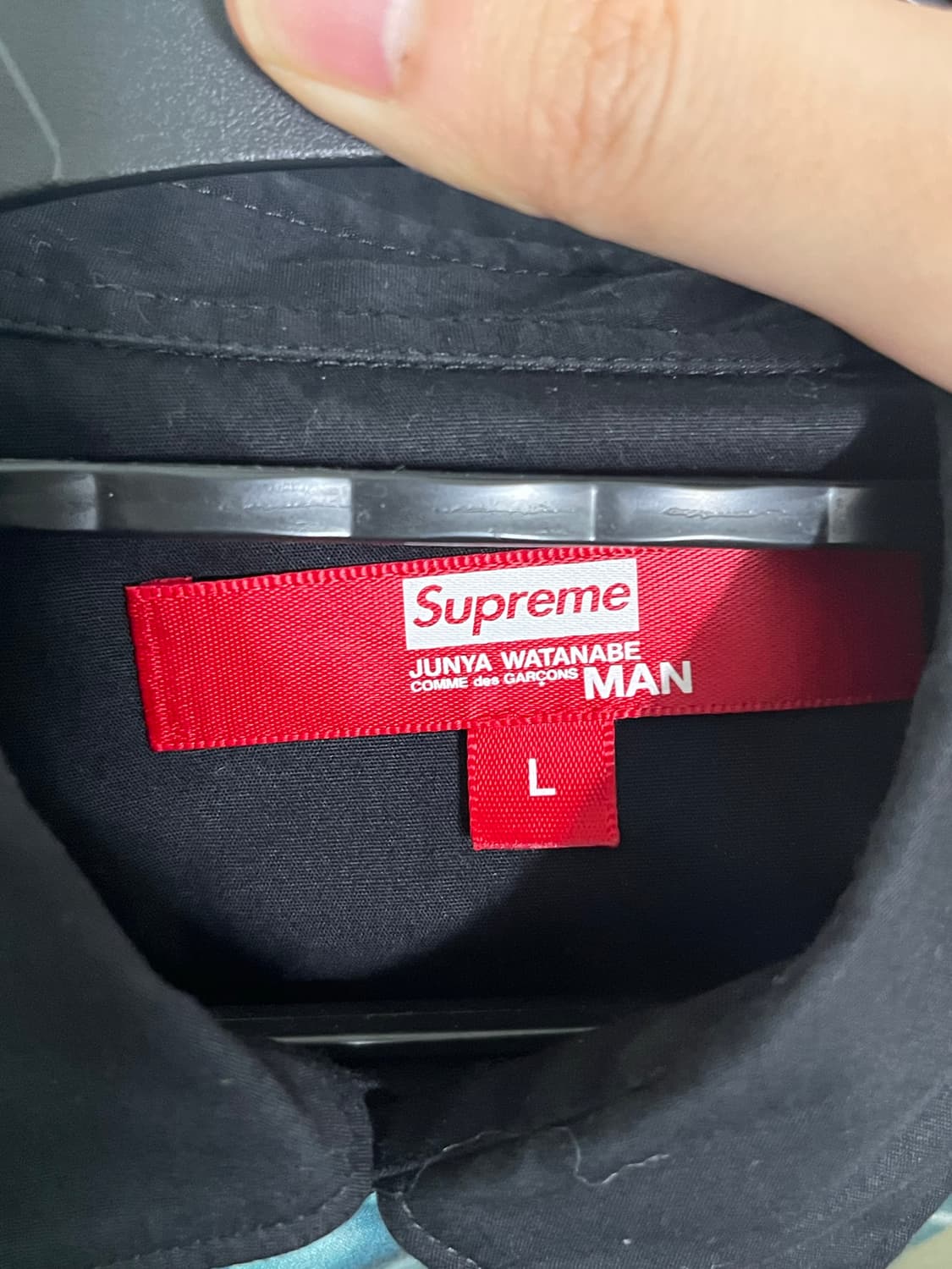 준야와타나베 꼼데가르송 슈프림 콜라보 셔츠[사이즈L] 상품이미지3