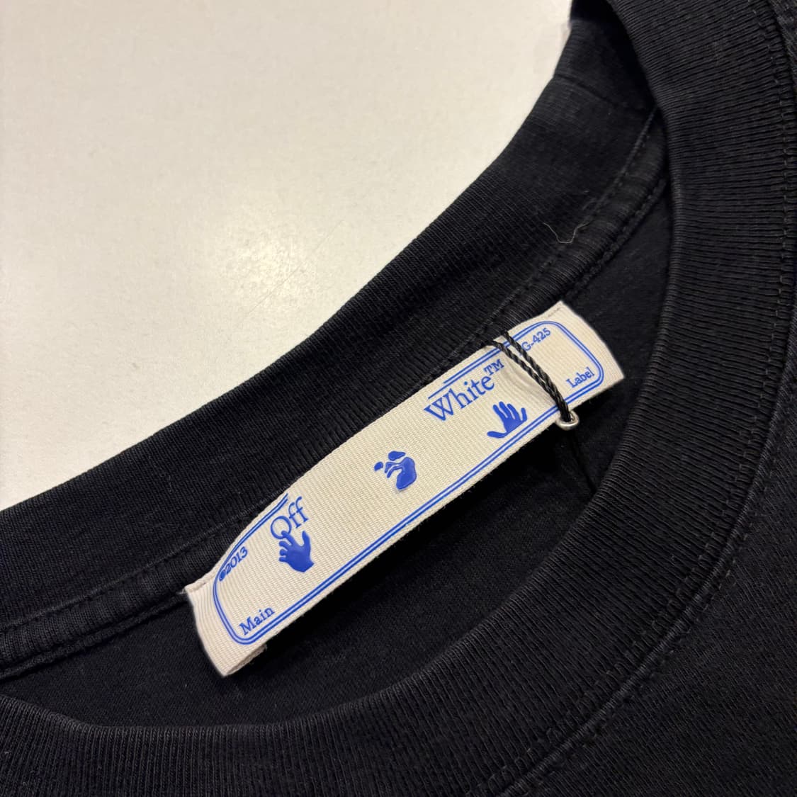 [XXL] 오프화이트 오버 블랙 긴팔 티셔츠 C82 상품이미지4