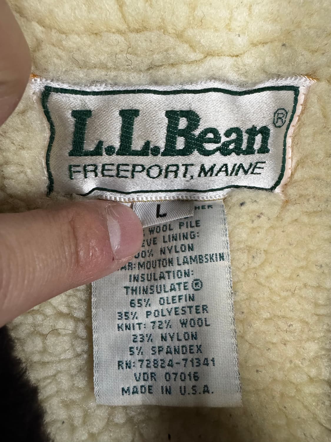 USA made)엘엘빈(llbean) G-1 레더자켓 44 상품이미지7