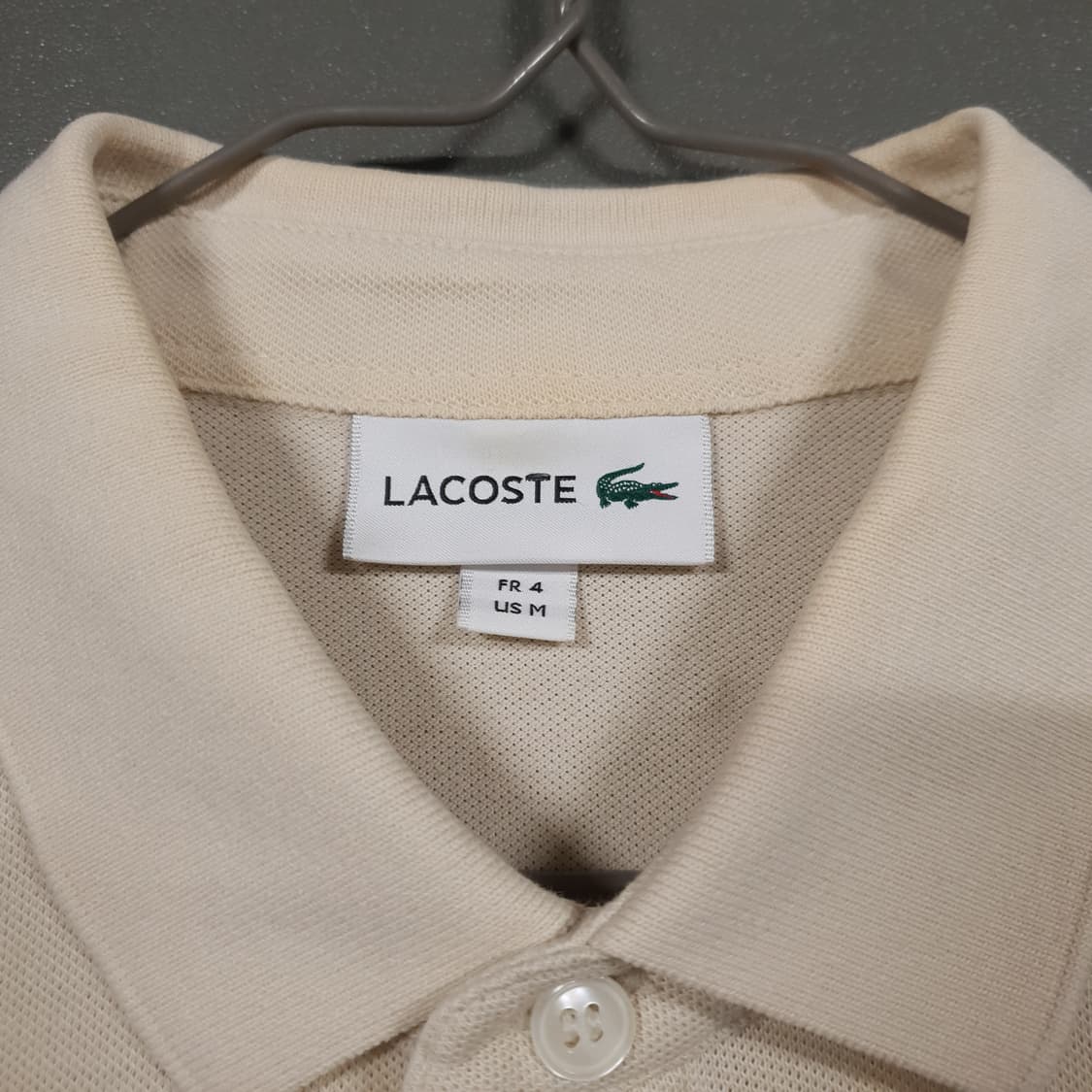 100) 라코스테 신형 21ss 멀티크록 폴로 셔츠 반팔 카라티 베이지 상품이미지7