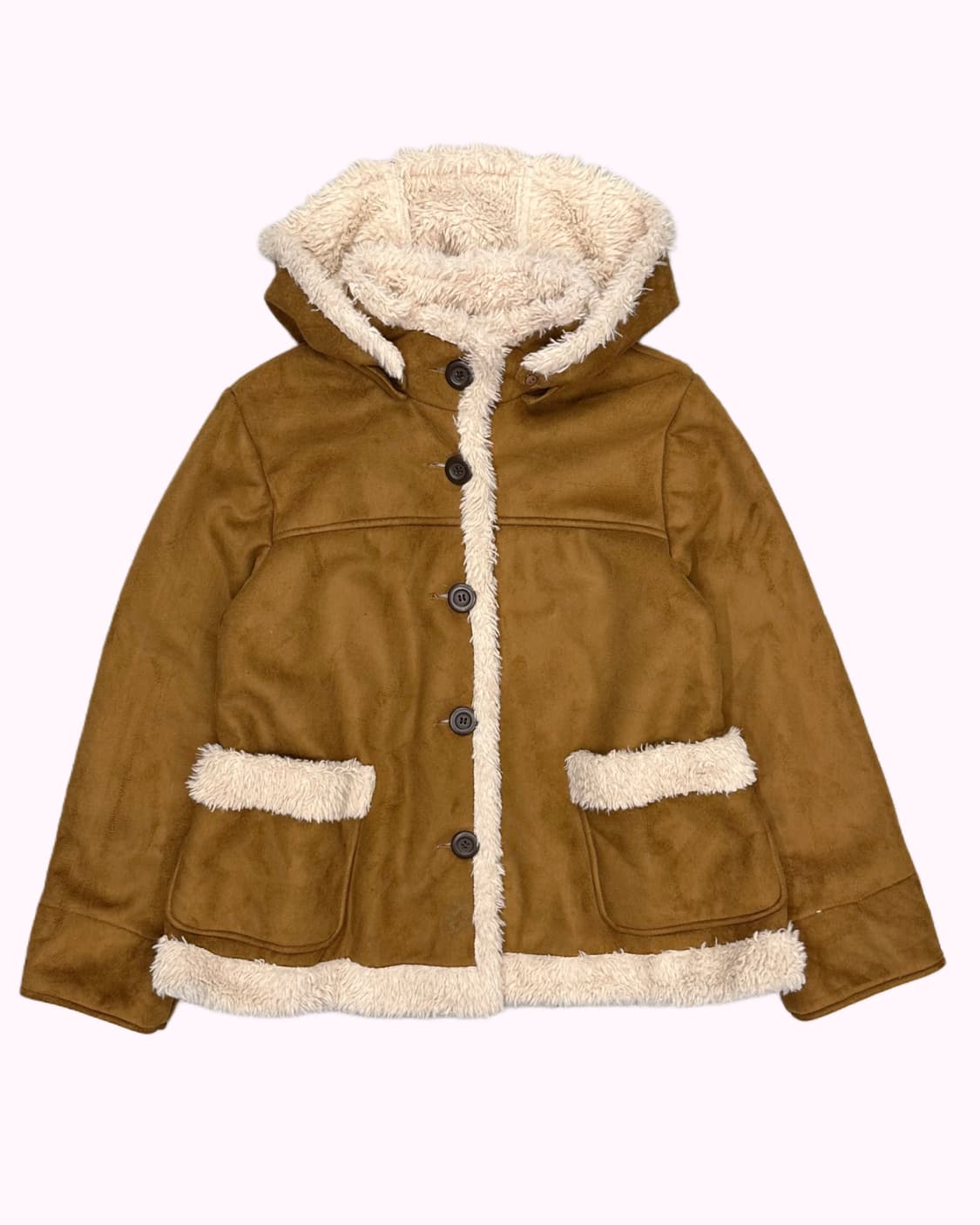 beige shearling hood jacket 상품이미지2