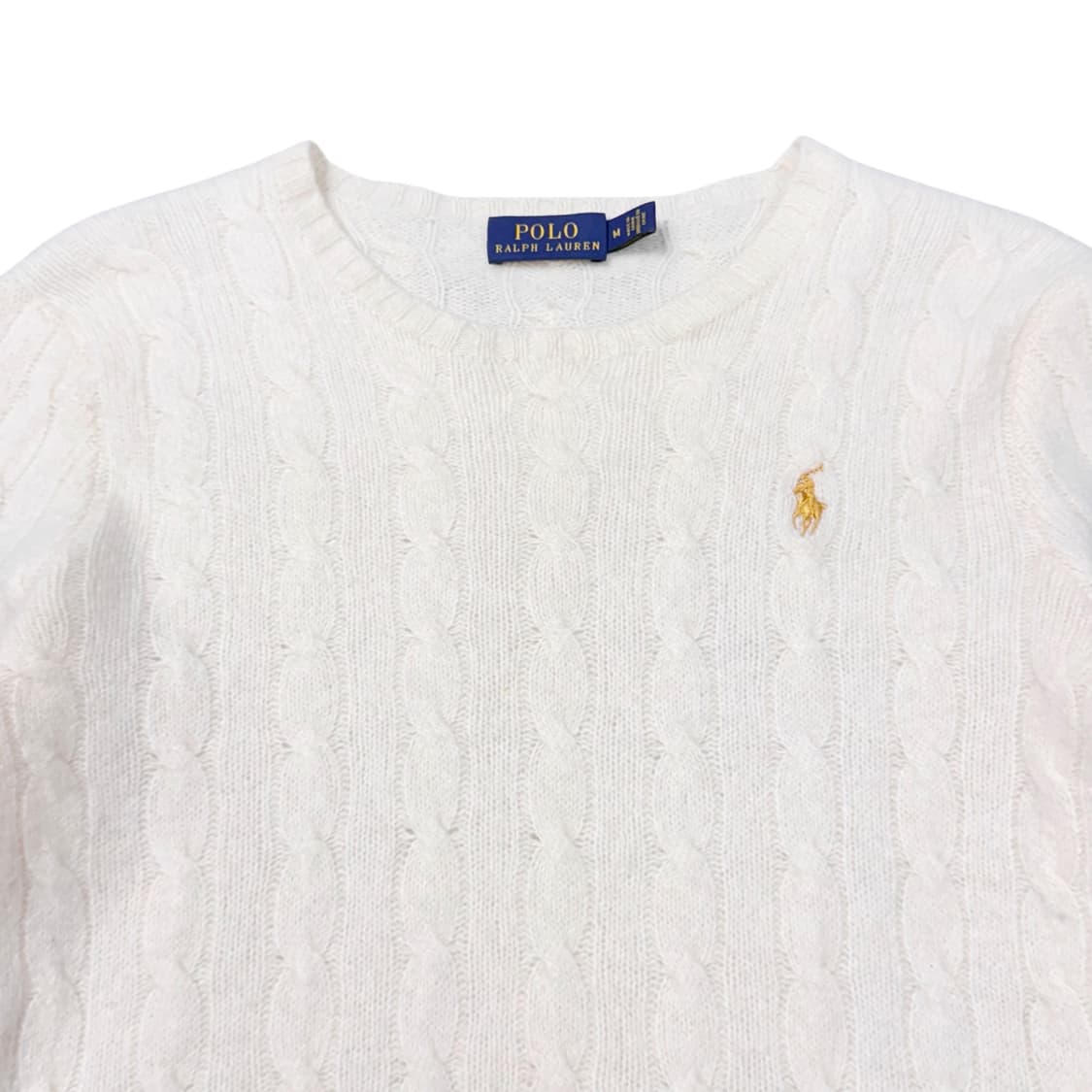 (M) 폴로 랄프로렌 여성 케이블 울 니트 아이보리 상품이미지2