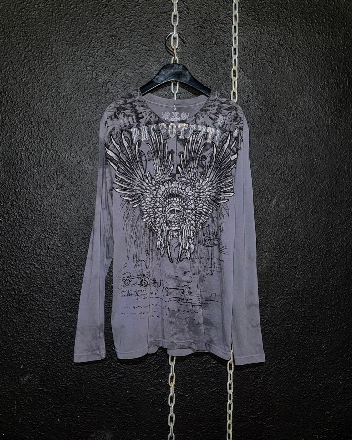 PREPOTENTE – Silver Wing Skull Graphic L 상품이미지1