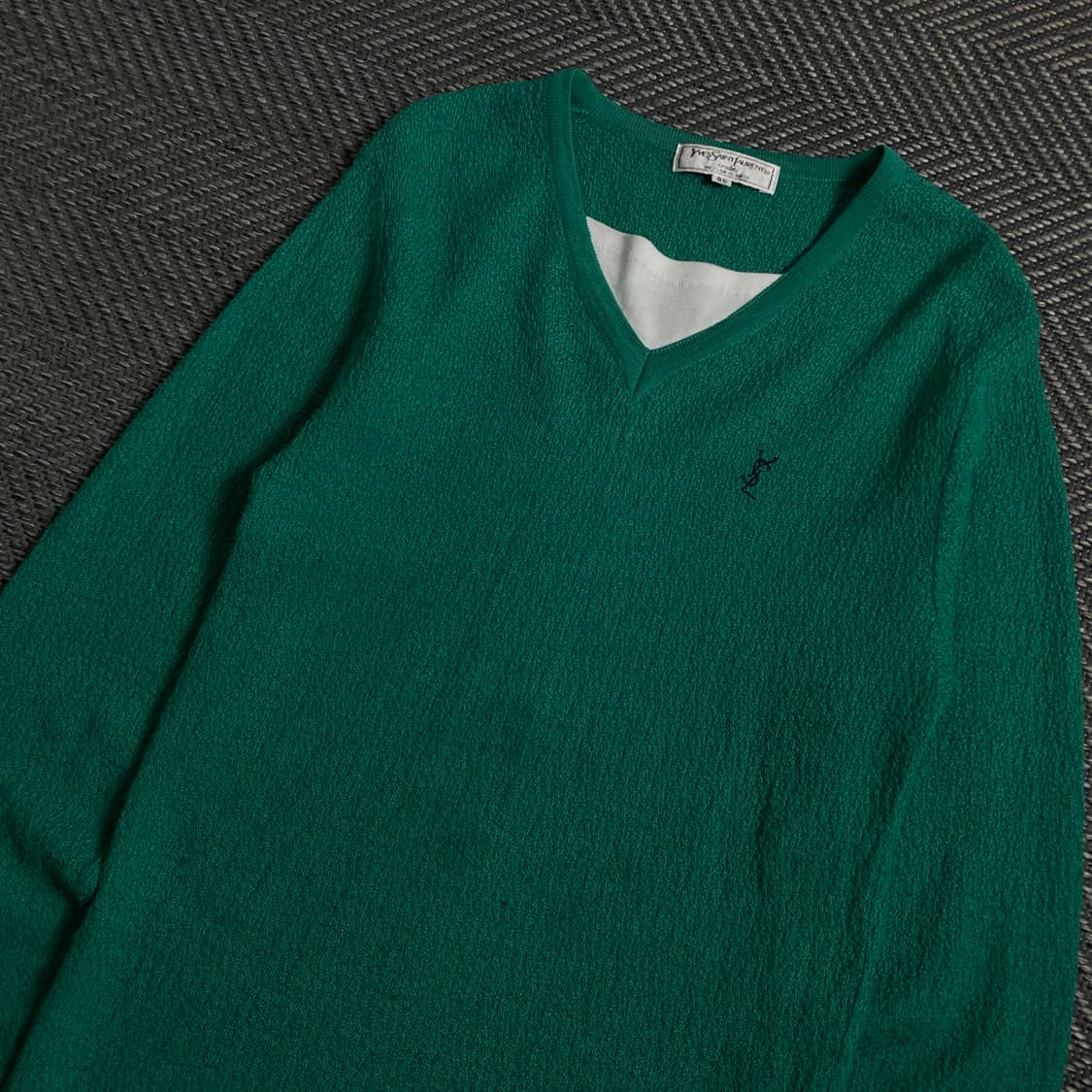 90s 입생로랑 아카이브 YSL 자수로고 미니멀 니트y 4277 상품이미지1