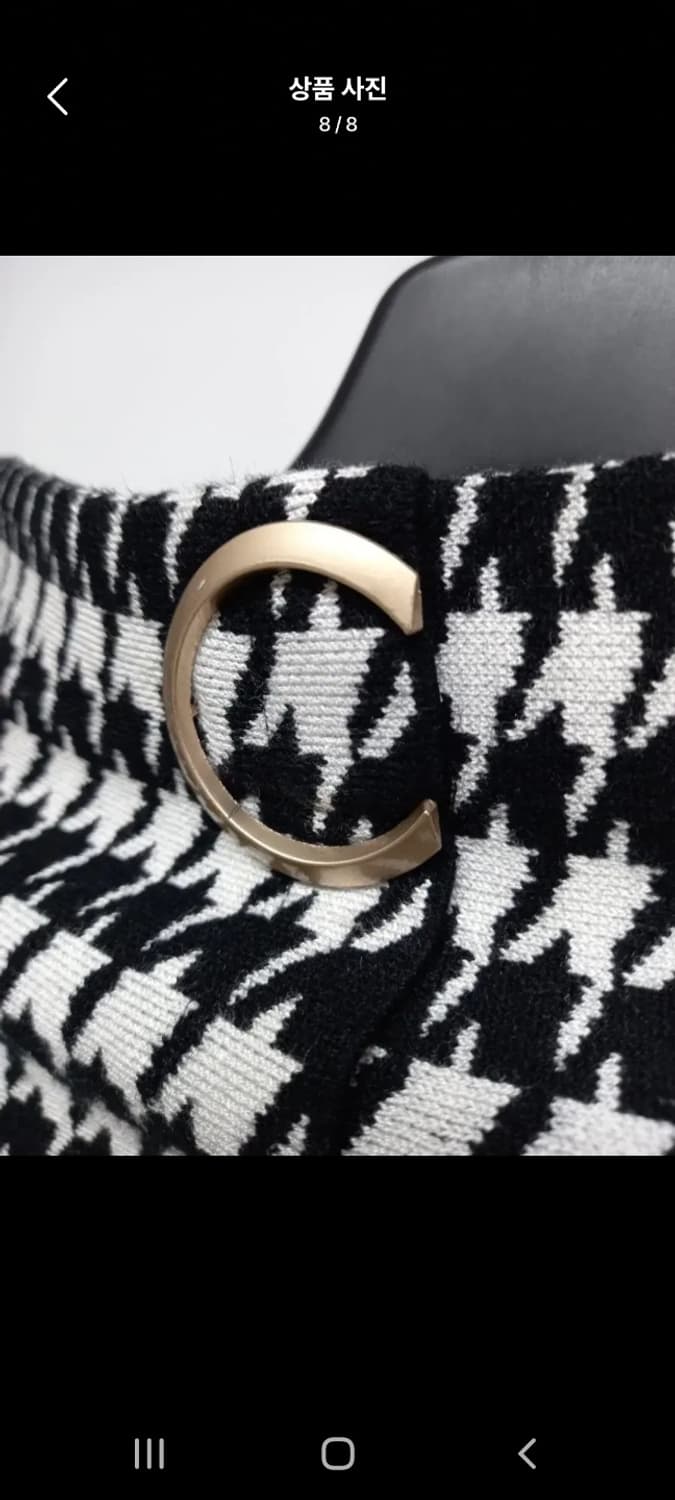 새 로드샵 추동 울 하운드체크 니트스커트 F 상품이미지8