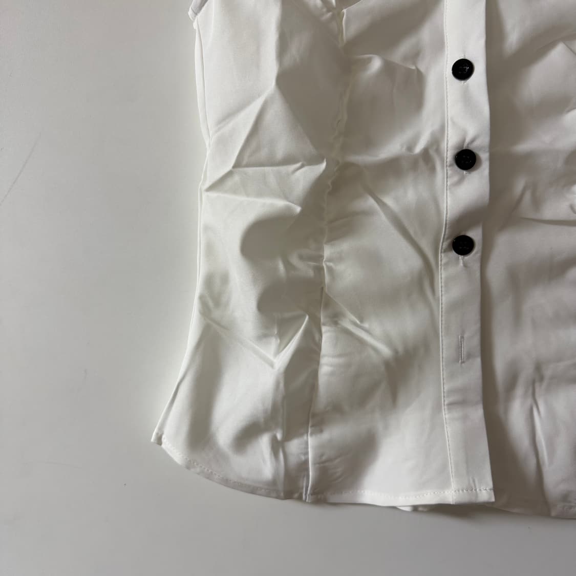 새상품 여자 셔링 캡소매 블라우스 상품이미지4