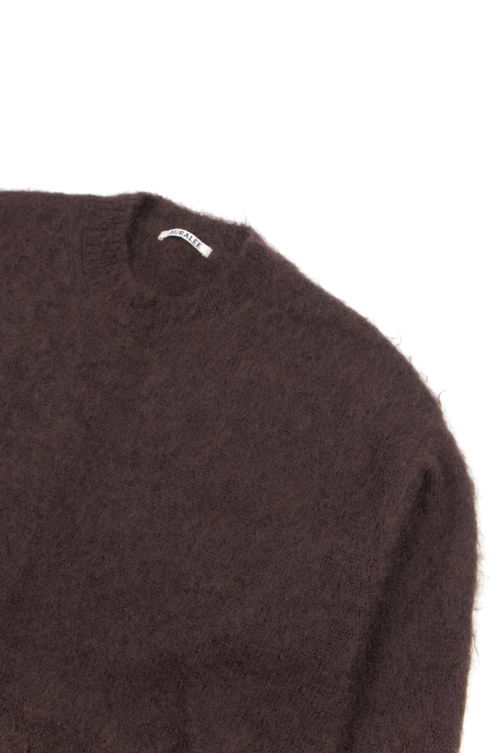 Auralee 브러쉬드 슈퍼 키즈 모헤어 니트 다크 브라운  상품이미지2