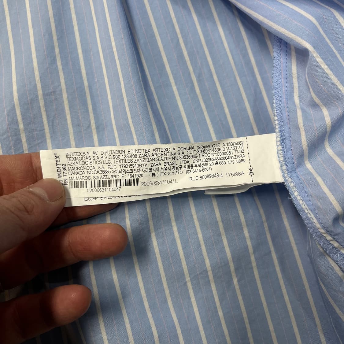  자라x아더에러 스트라이프 셔츠 상품이미지6