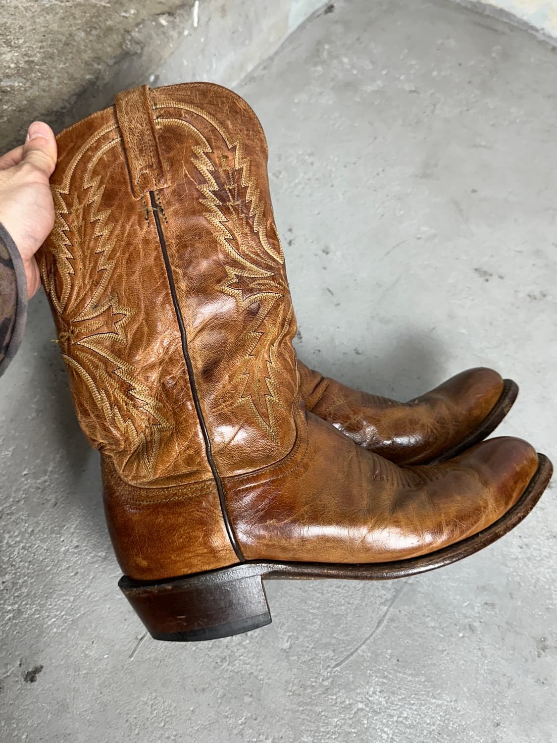 90's USA Made Lucchese 카우보이 웨스턴 부츠 상품이미지5