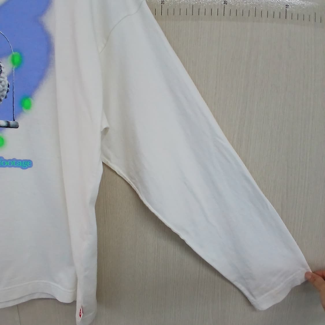 칸코 앵무새 프린팅 긴팔 티셔츠 화이트 상품이미지5