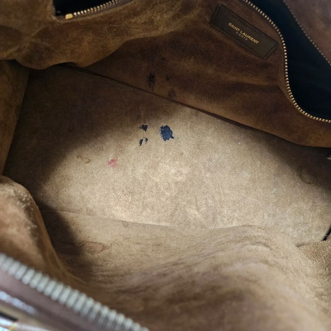 생로랑 브라운 레더 더플백 12 상품이미지6