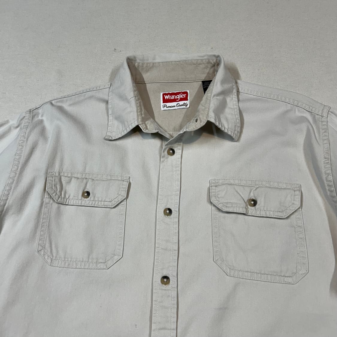 L) Wrangler 랭글러 투포켓 워크웨어 코튼 셔츠 크림 아이보리 상품이미지3