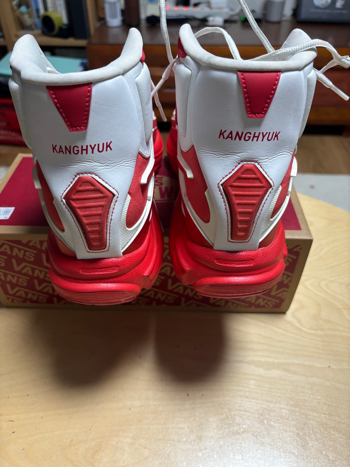 290) 리복 강혁 프리미어 로드 모던 미드 화이트 레드 상품이미지4