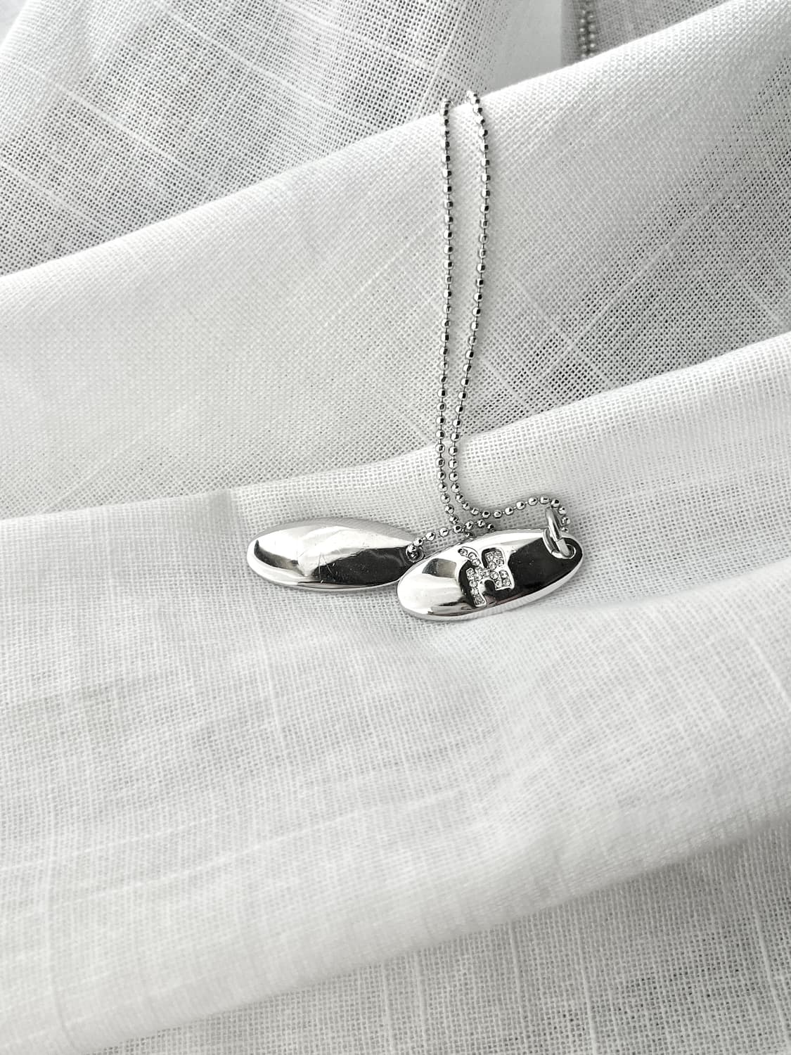 00s Courreges 꾸레쥬 더블 펜던트 목걸이 상품이미지3