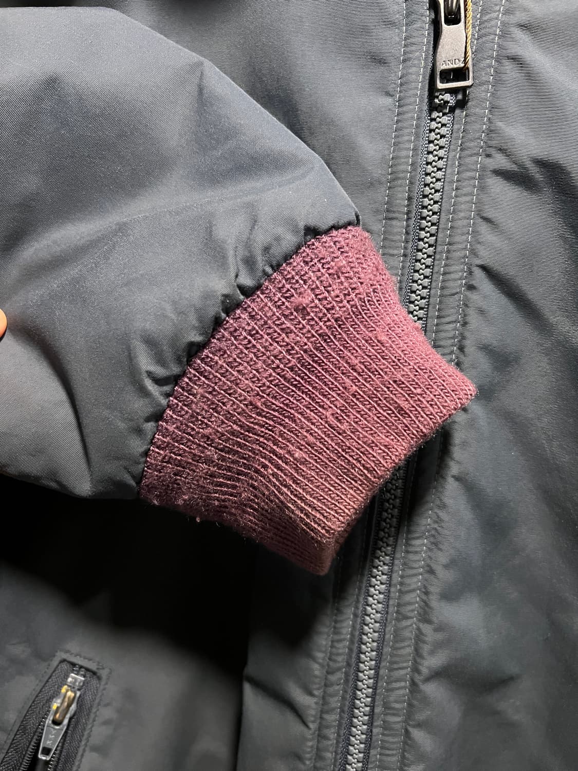 [XL]90's 엘엘빈 USA 차콜그레이 플리스 웜업 자켓 상품이미지4