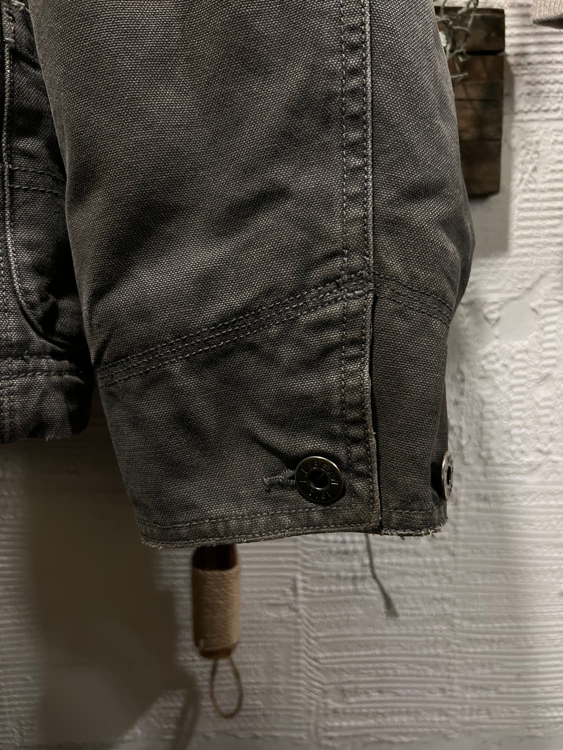 [2XL]엘엘빈 USA 체크 라이닝 차콜그레이 캔버스 워크 자켓 상품이미지6