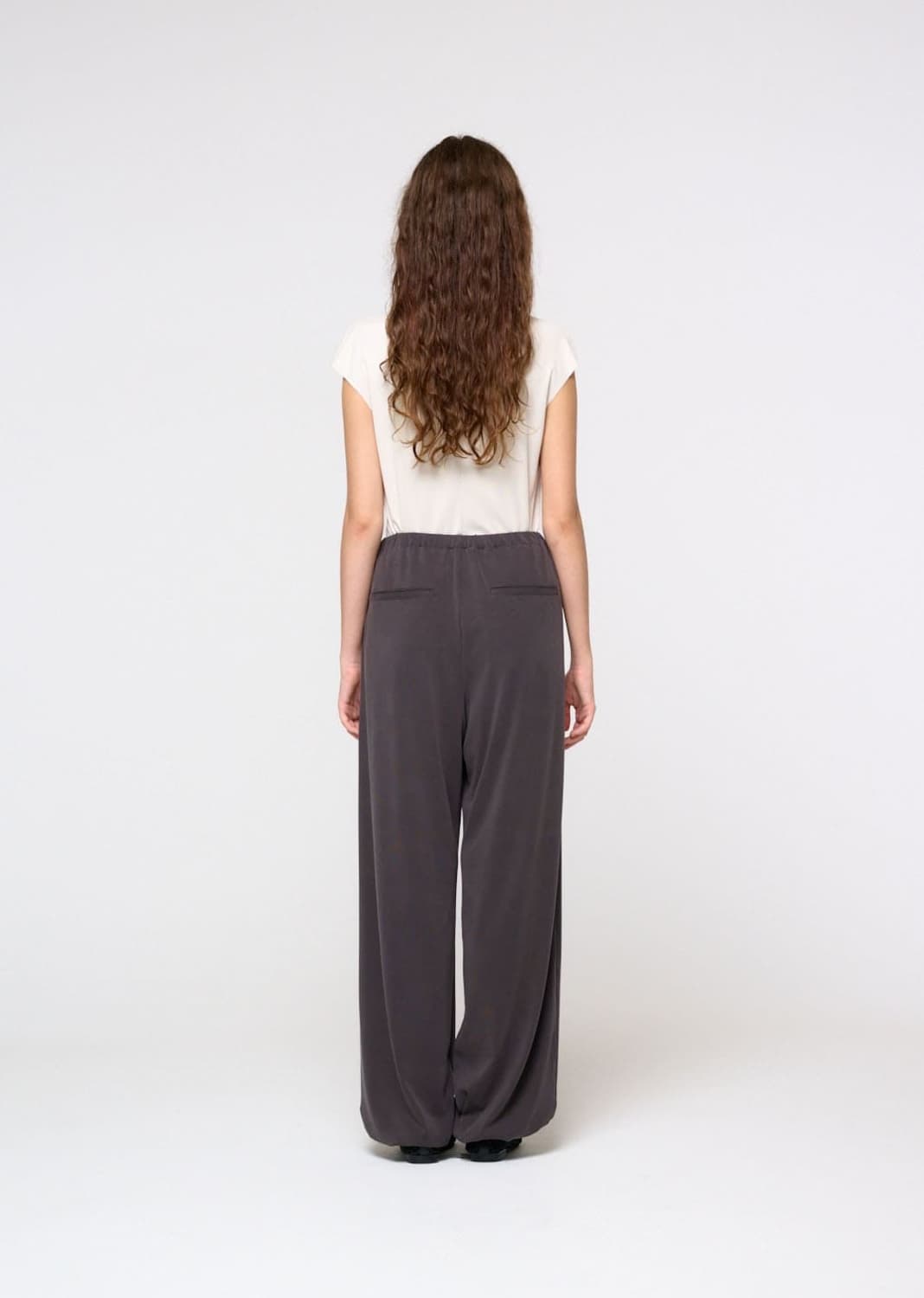 Easy Banding Pants, Charcoal 상품이미지2