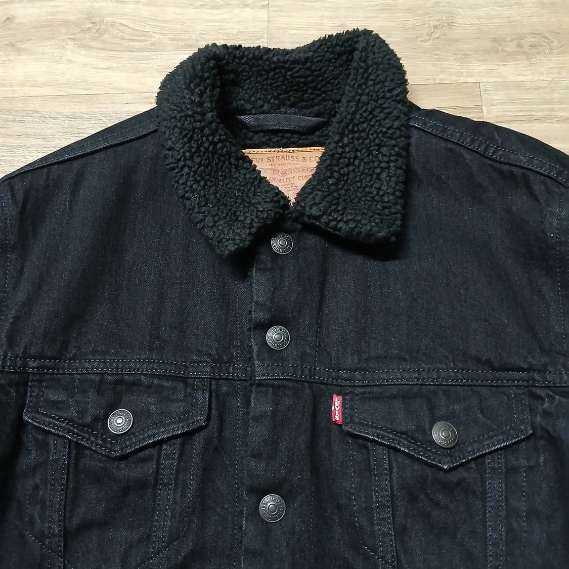 Levis 리바이스 미키마우스 콜라보 쉐르파 흑청 데님자켓 양털 상품이미지4