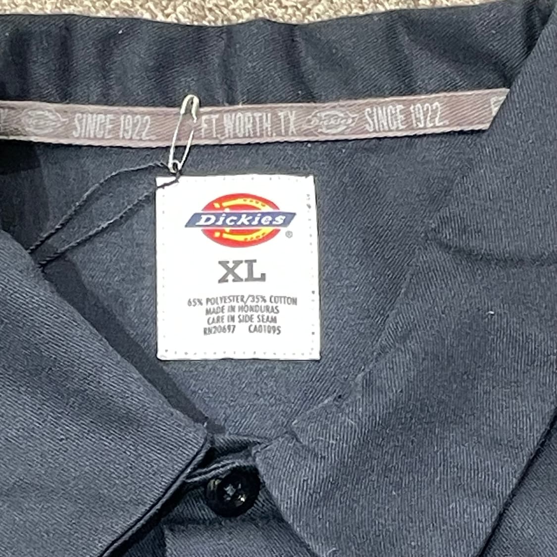 (XL) Dickies 디키즈 반팔 워크 셔츠 블랙 상품이미지6