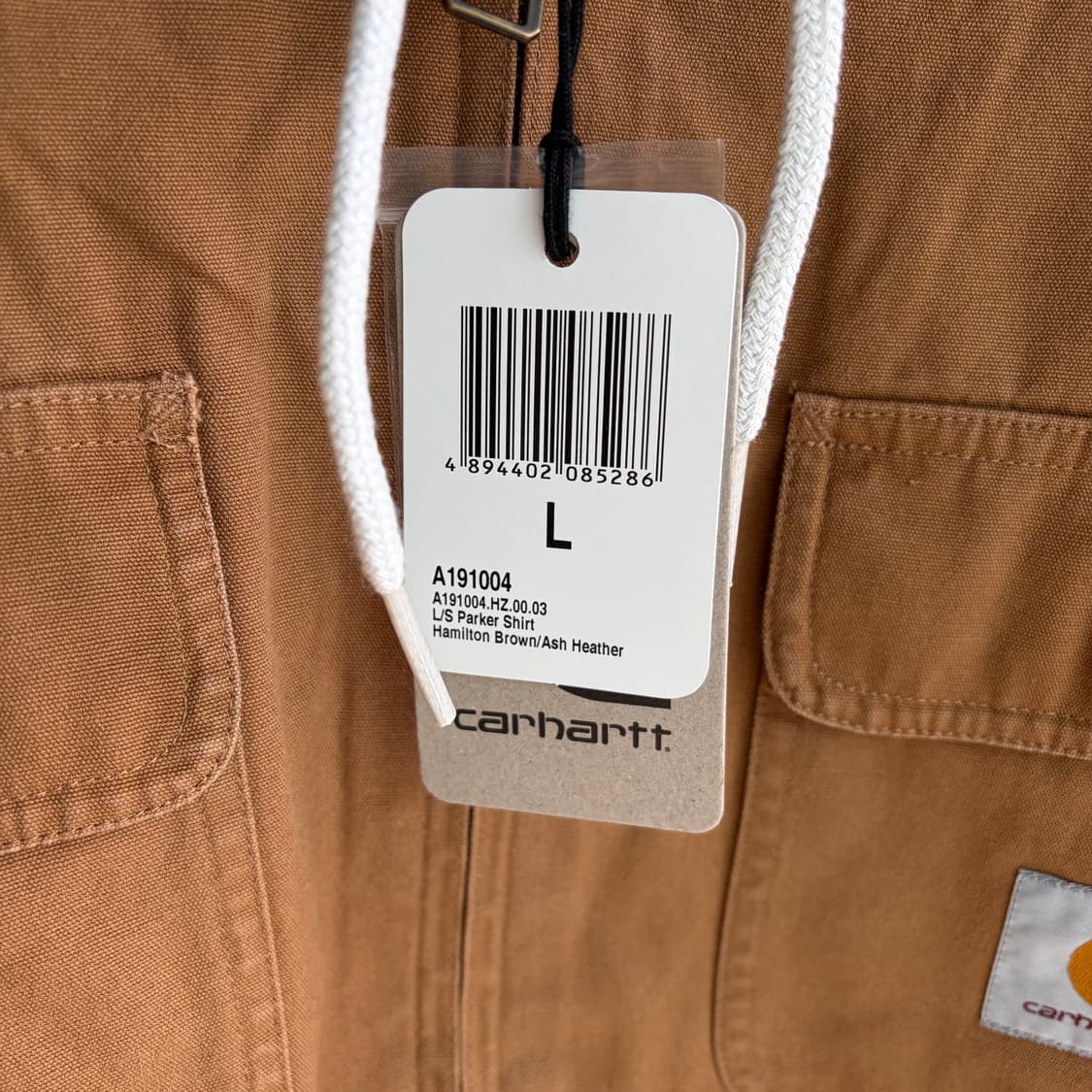 새상품(L) 칼하트WIP 파커 후드 셔츠자켓 헤밀톤브라운 상품이미지2