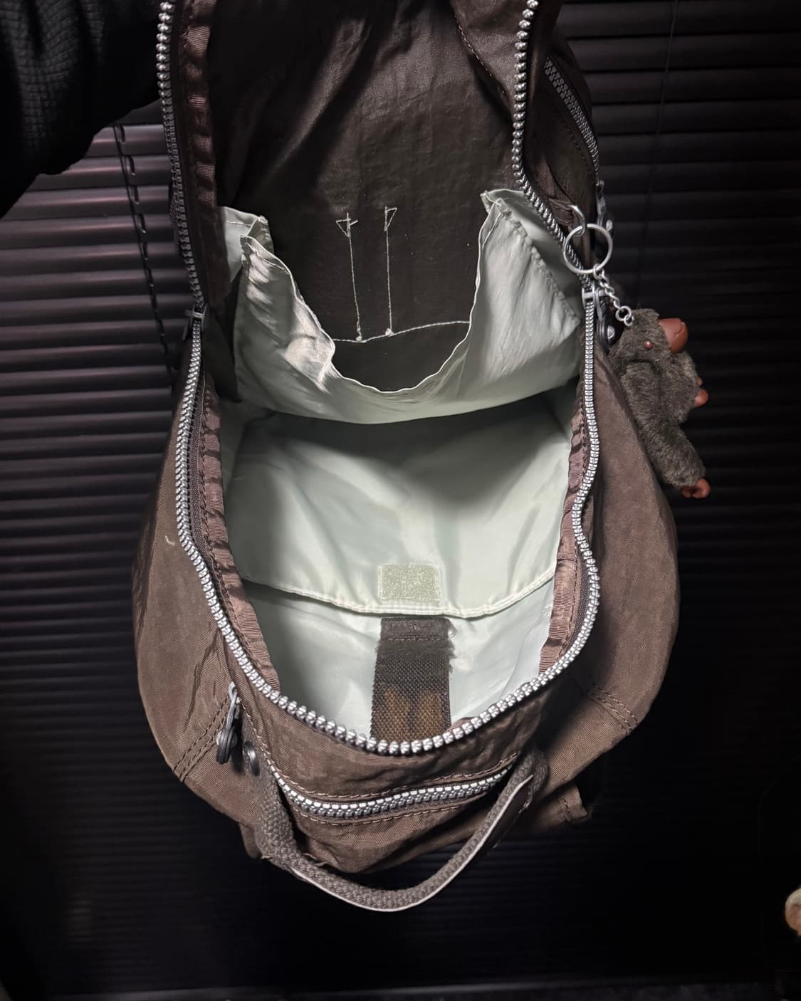 키플링 고릴라 키링 인형 브라운 갈색 빅 백팩 가방 학교 학생 빈티지 상품이미지8