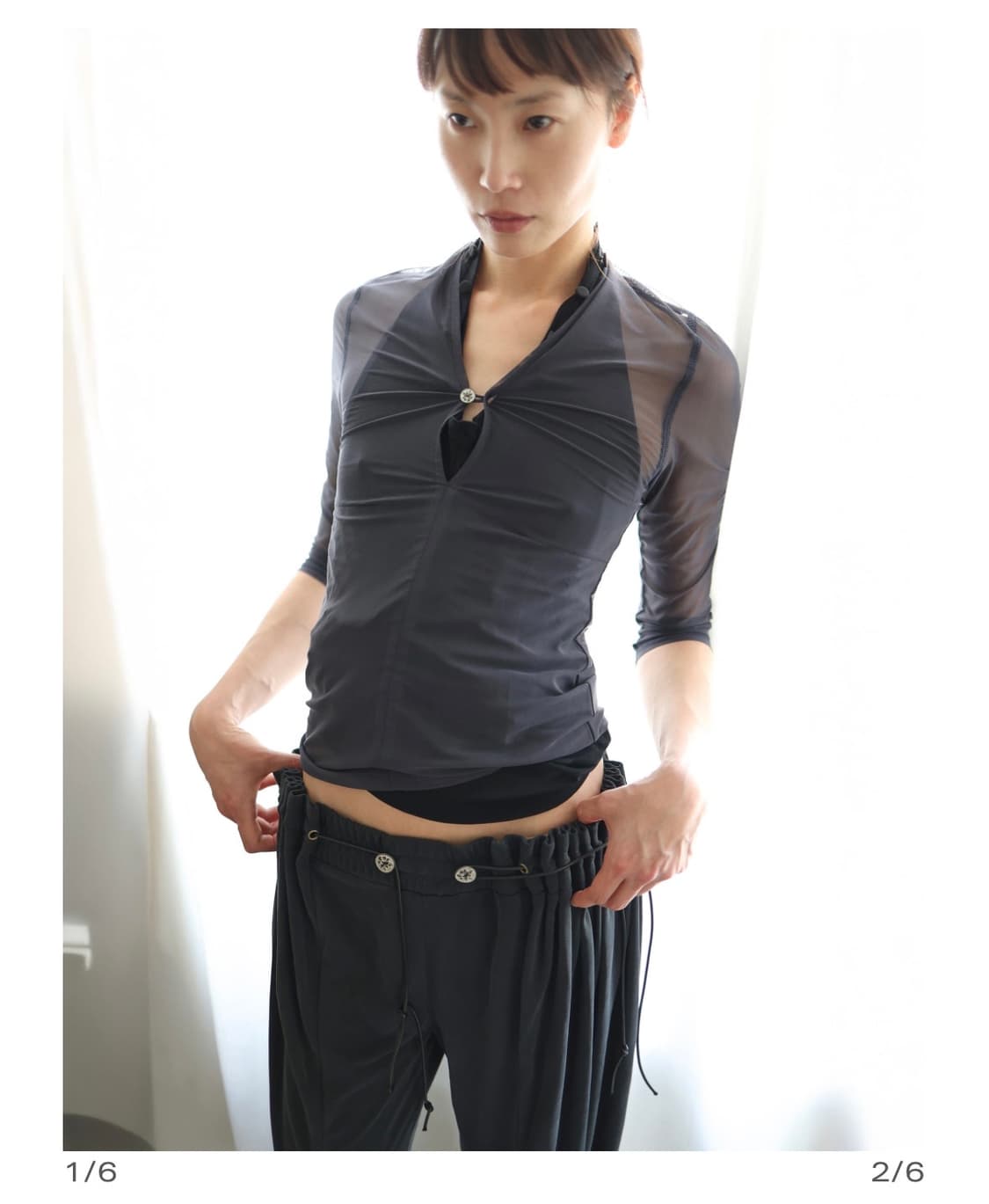 울리카상투스 NAPE MESH TOP (MIDNIGHT)  상품이미지3