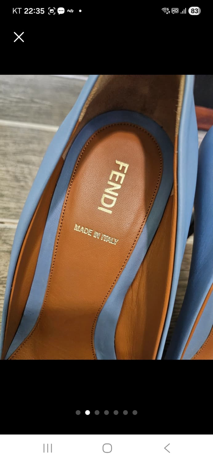 펜디 하늘색 펌프스 힐 상품이미지4