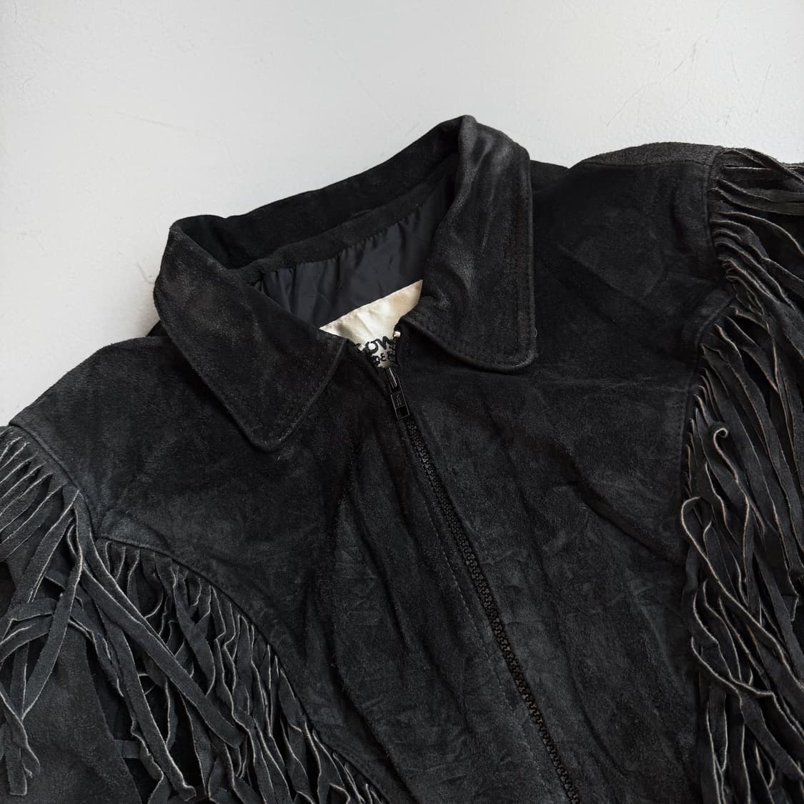 리얼레더 90s 프린지 웨스턴 스웨이드 가죽 자켓 상품이미지4