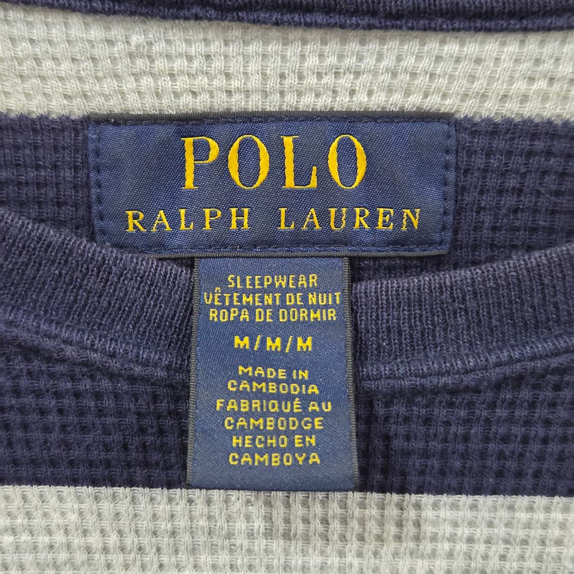 폴로랄프로렌 스트라이프 와플 롱슬리브 M  상품이미지3