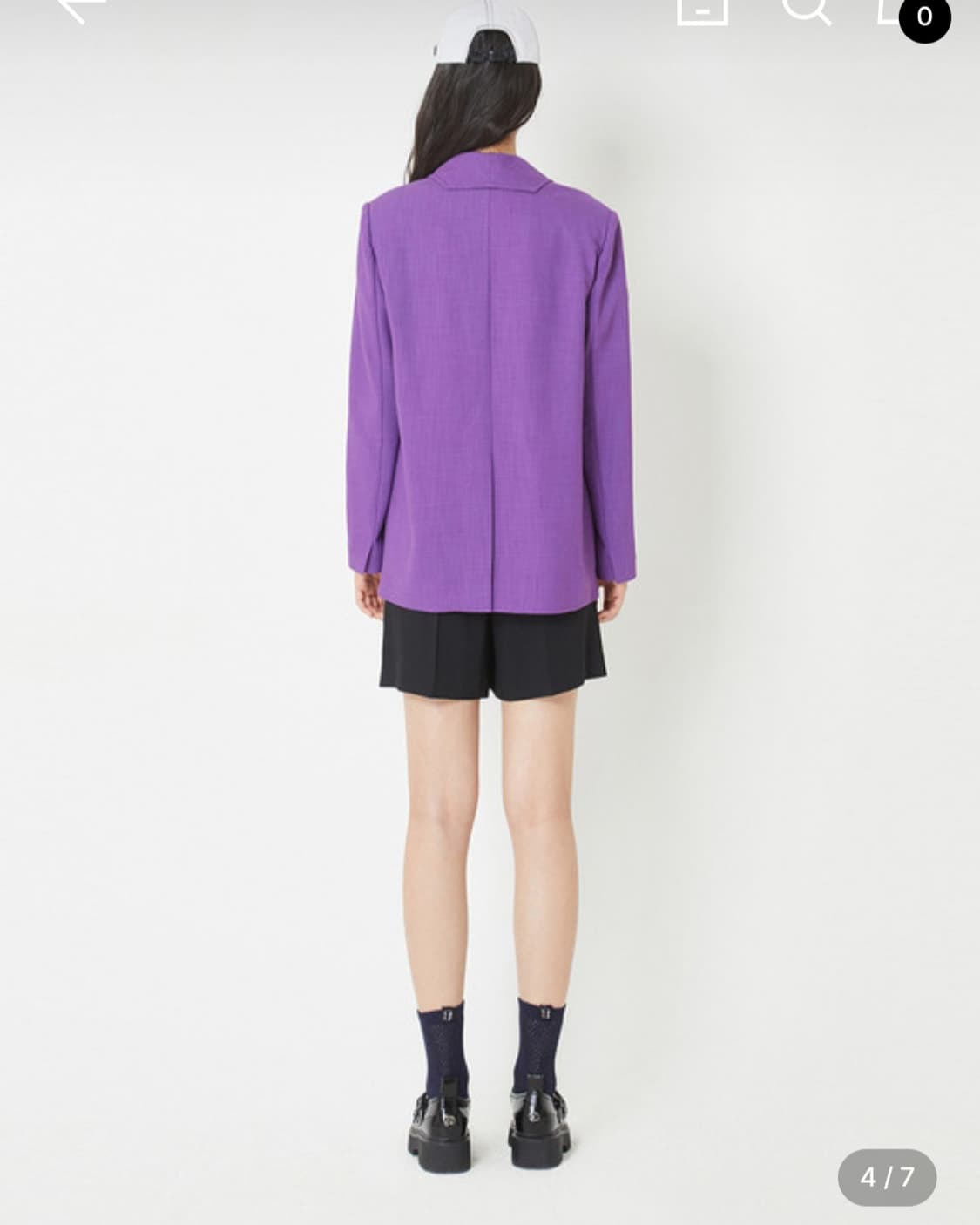 럭키슈에뜨 칼라 엠브로이더리 더블자켓 36사이즈 상품이미지4