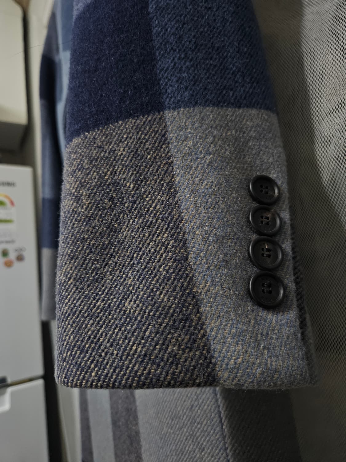 본 bon 체크 롱 코트 상품이미지4