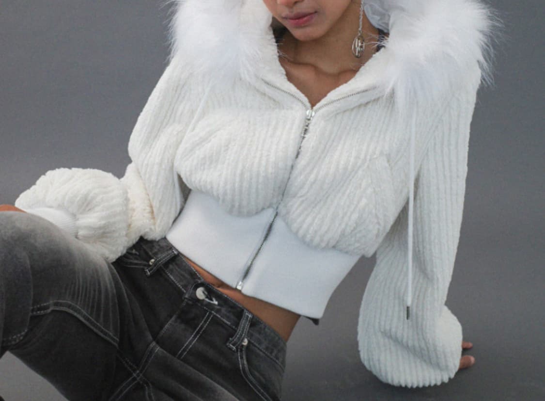 드라이로즈 스노우 플레이크 후드집업 상품이미지1