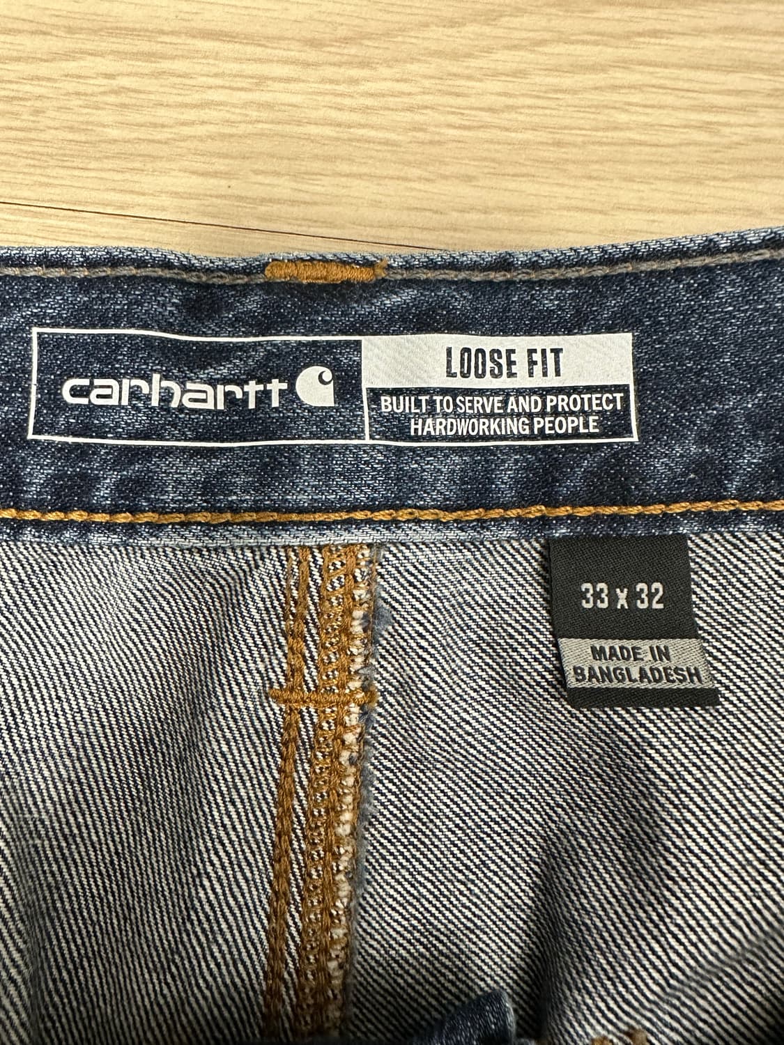 칼하트 더블니 청바지 33x32 상품이미지3
