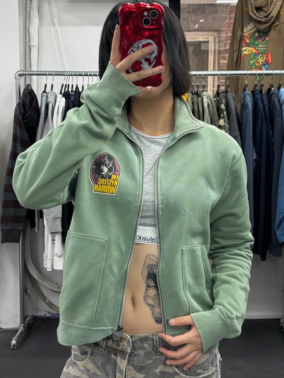 히스테릭 글래머 히스걸 그린 집업 상품이미지1