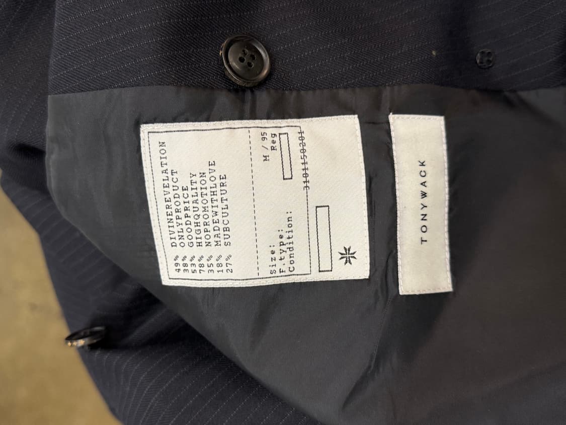 TONYWACK 토니웩 크루도 더블 블레이저 자켓 M 상품이미지5