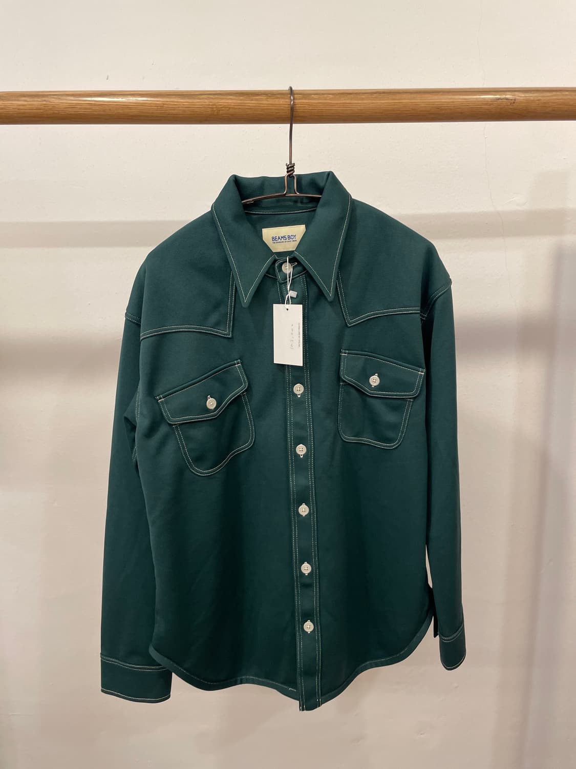 beams boy green shirt 상품이미지1