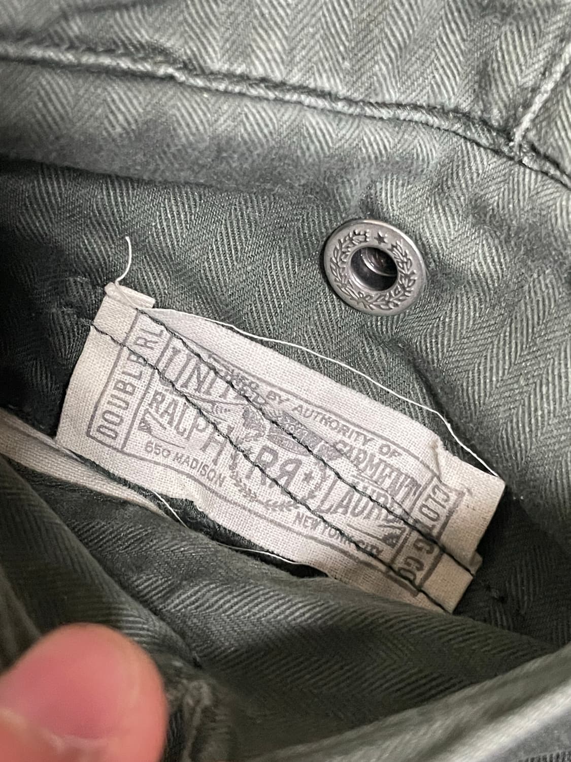 [33x32] RRL 헤링본 트윌 필드 팬츠 대전판 워시드 올리브 HBT 상품이미지7