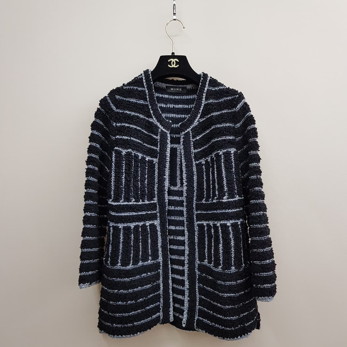 한섬 마인 텍스처드 트위드 니트 자켓 F사이즈 상품이미지1