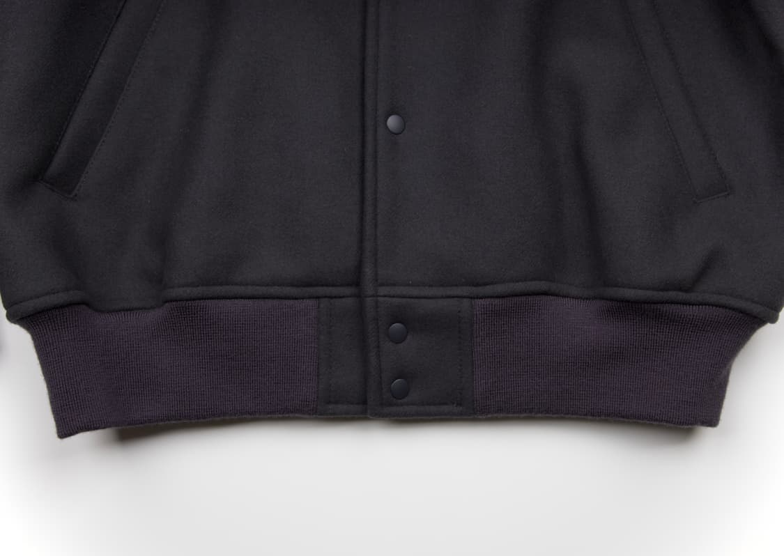 Graphpaper 스케일 오프 멜튼 스타디움 자켓 그레이 상품이미지3