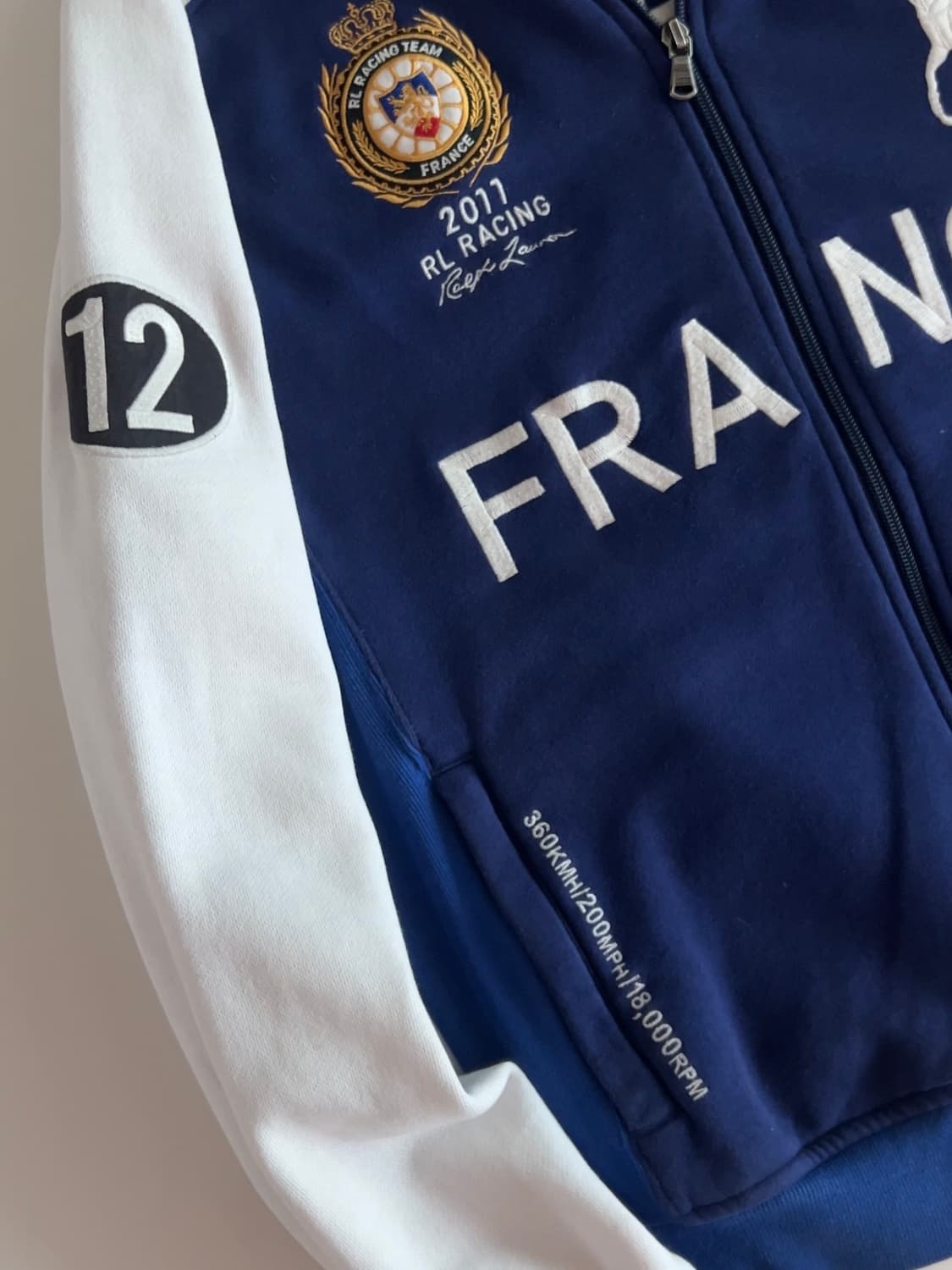 폴로 랄프로렌 프랑스 빅포니 레이싱 집업 M 상품이미지5