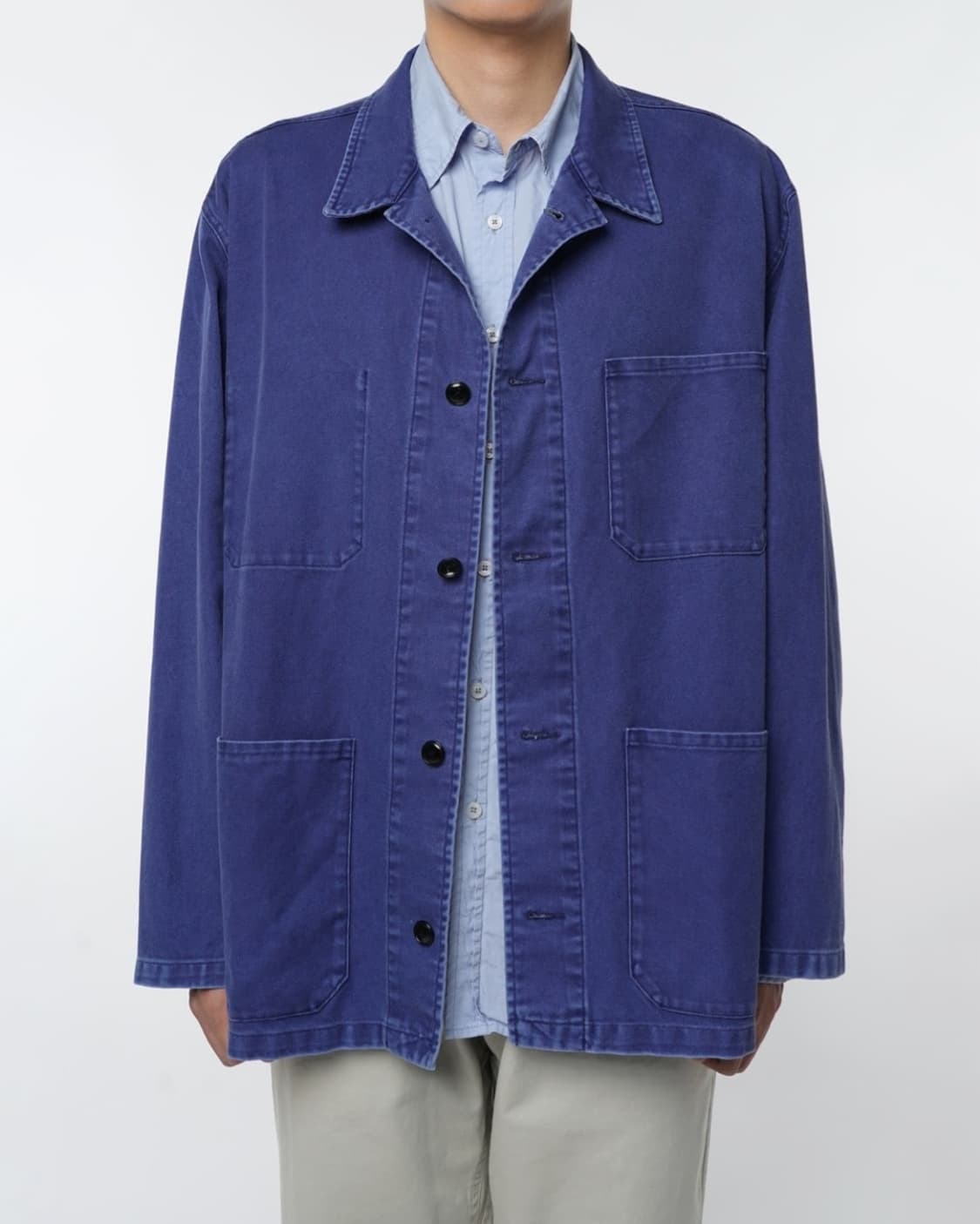 이얼즈어고 프렌치 워크자켓 블루 L사이즈(105) 판매 상품이미지3