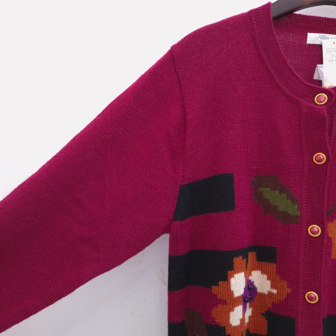 Allen a piece 앙고라 플라워 니트 가디건 상품이미지4