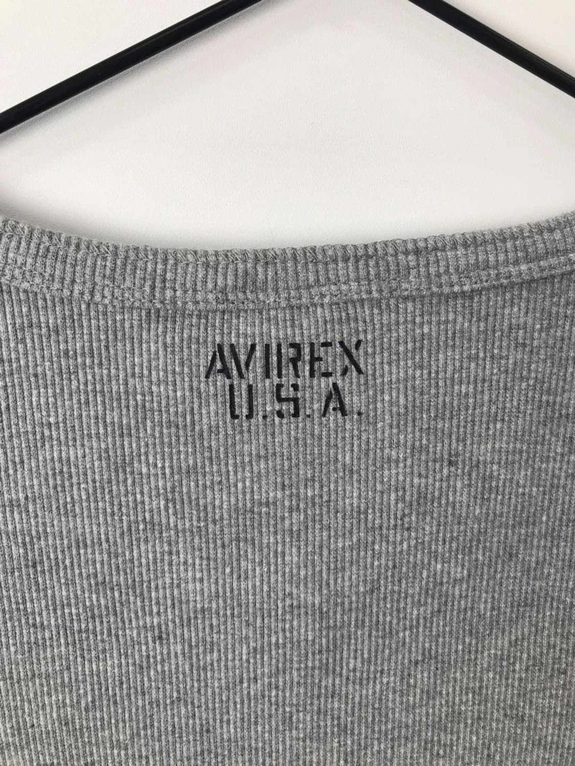 AVIREX USA Gray Henley Long Sleeve 상품이미지5