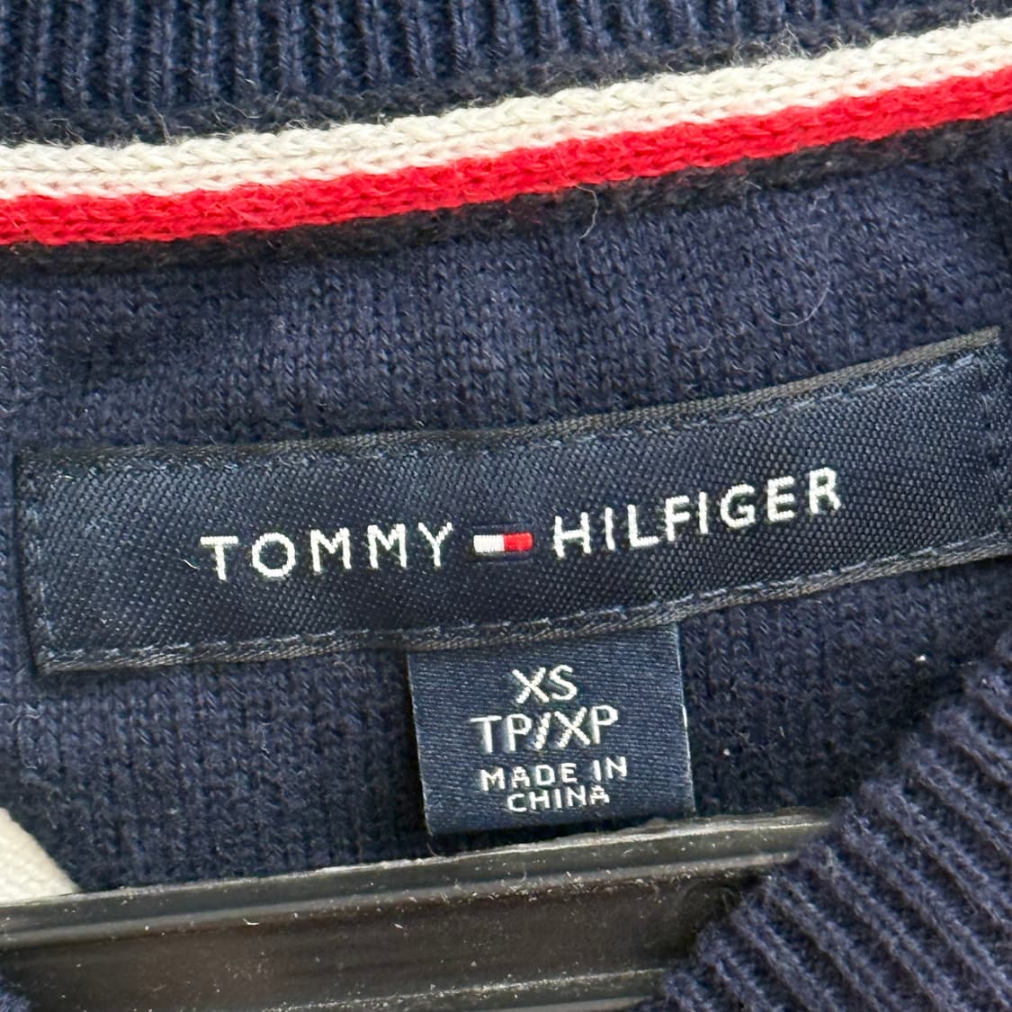 타미힐피거 칼라블록 3색 니트 xs 상품이미지2