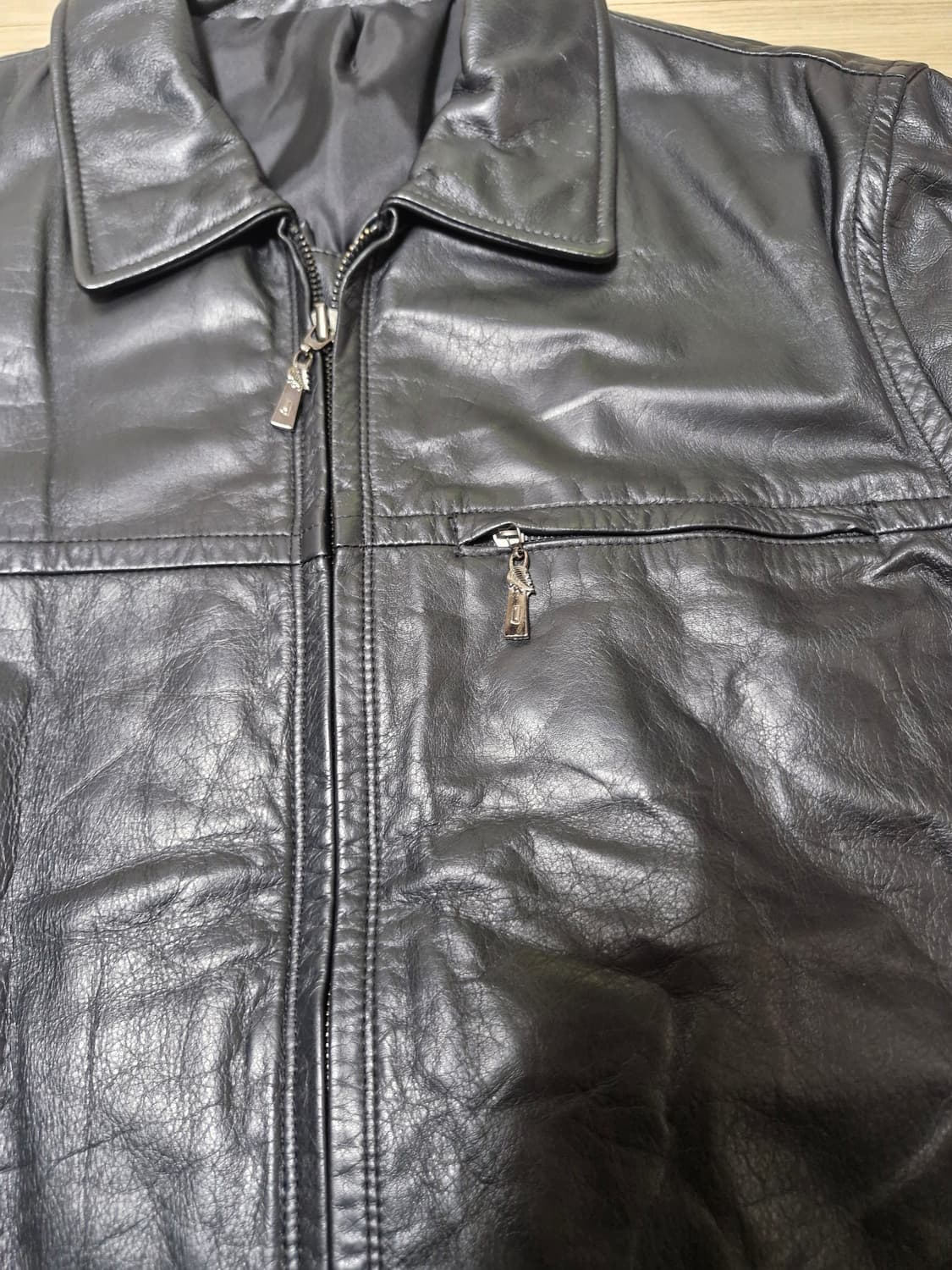 [L] 90s 바나나리퍼블릭 양가죽 싱글라이더 자켓 상품이미지2