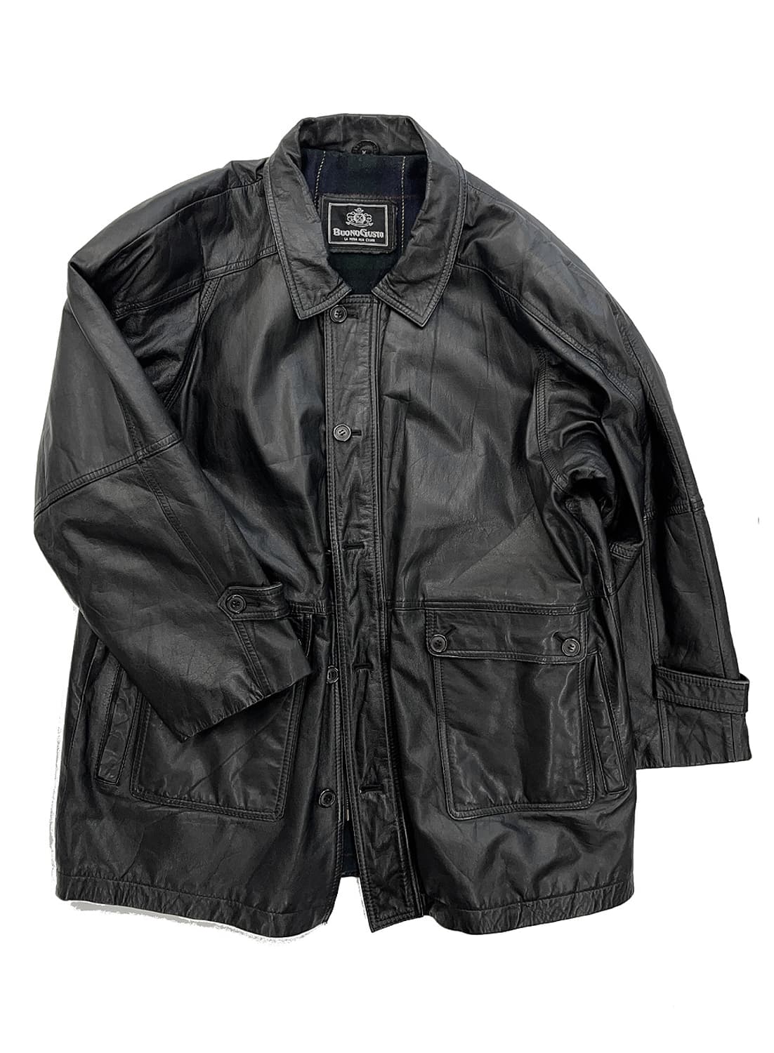 BUONO GUSTO 레더 코트 상품이미지3