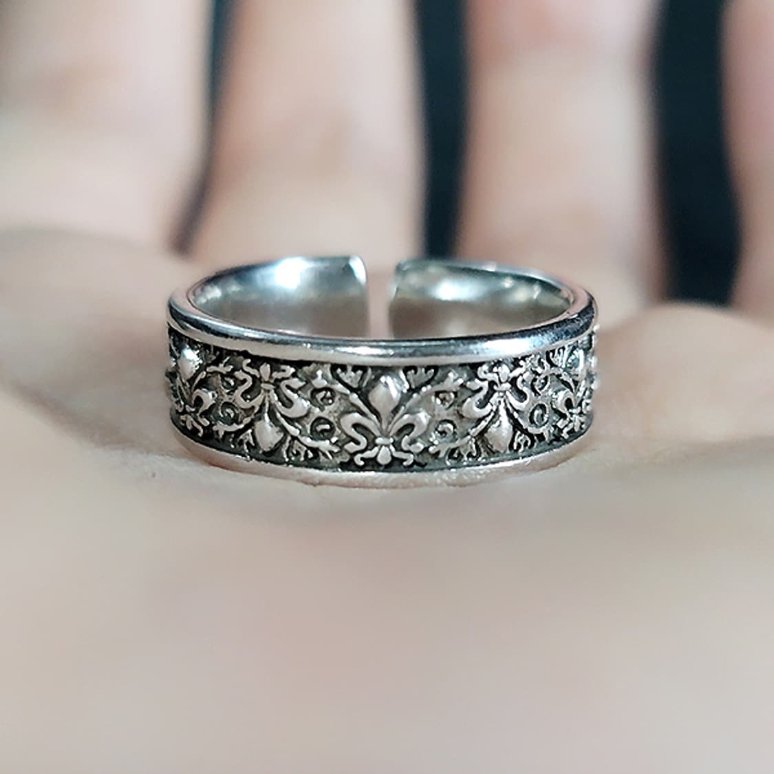 Morrowel 백동 남자 엔틱 빈티지 명품 신화 고딕 문양 반지 상품이미지4