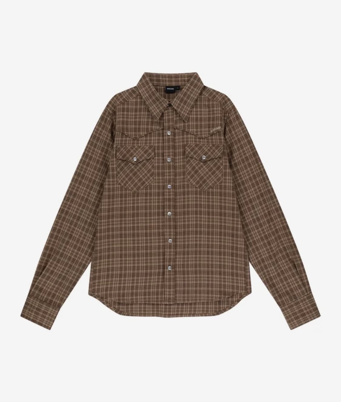 아캄 Western Check Shirts (Brown) 2size 상품이미지1