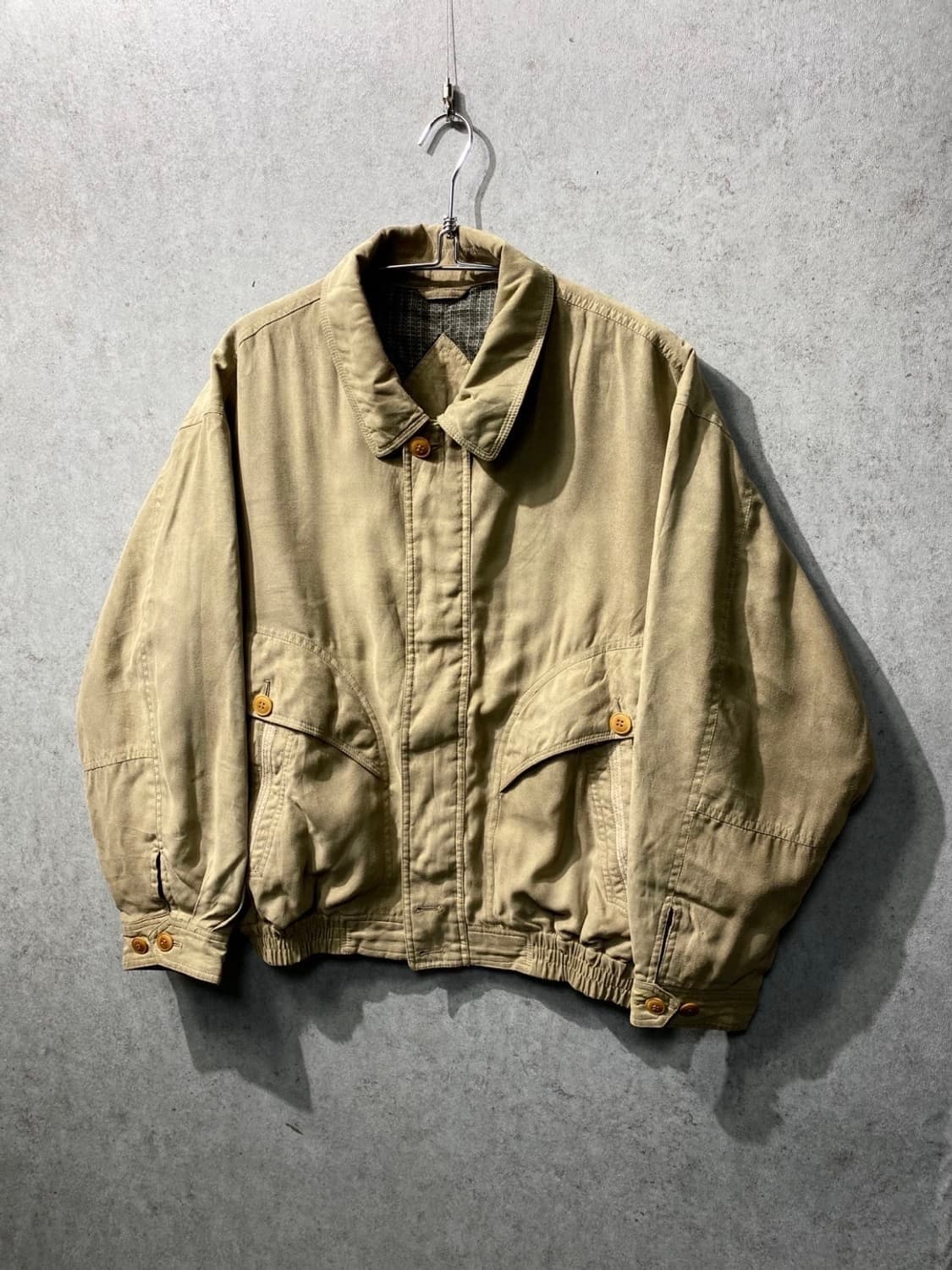 90s G.SELINA 재팬 베이지 봄버자켓 상품이미지1