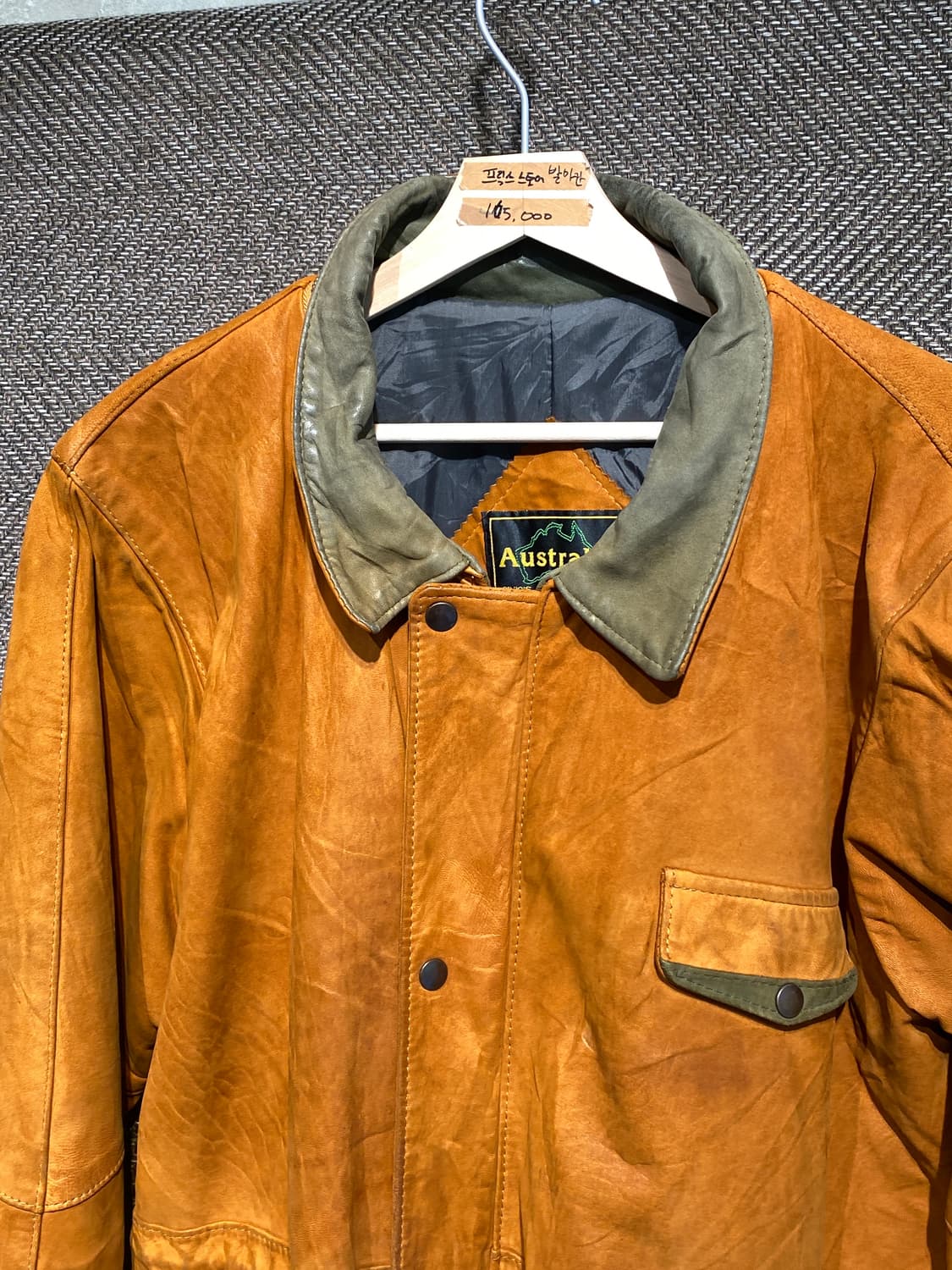 80s 오스트레일리아 레더 필드 자켓 상품이미지2